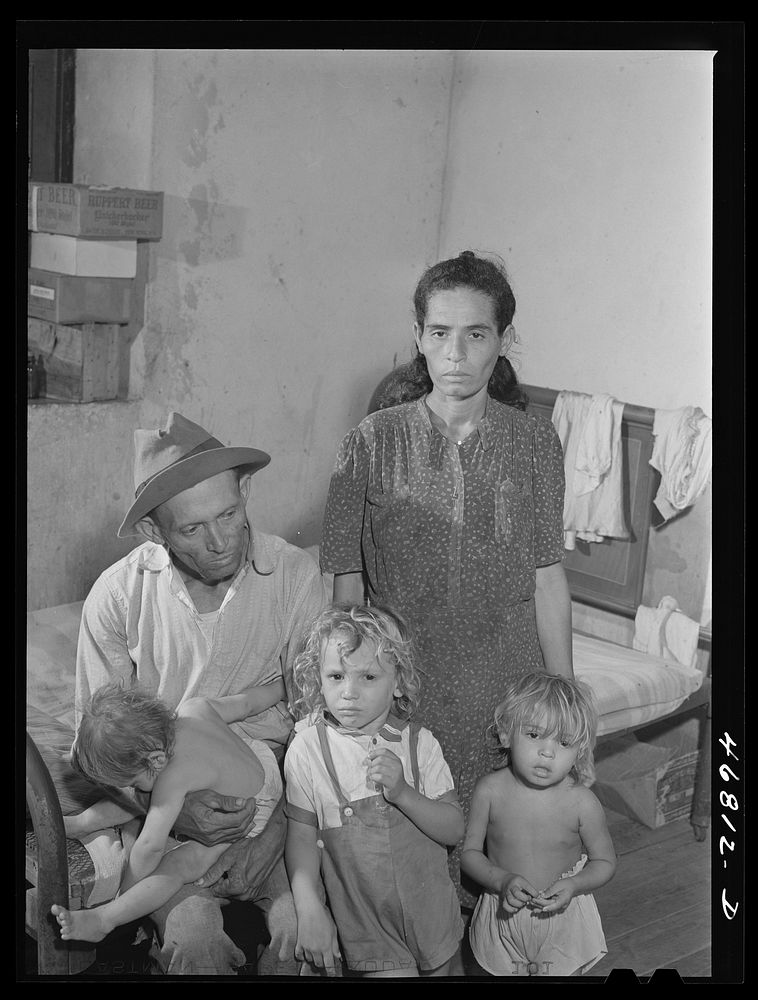 [Untitled photo, possibly related to: Frederiksted, Saint Croix, Virgin Islands (vicinity). Puerto Rican family living in…