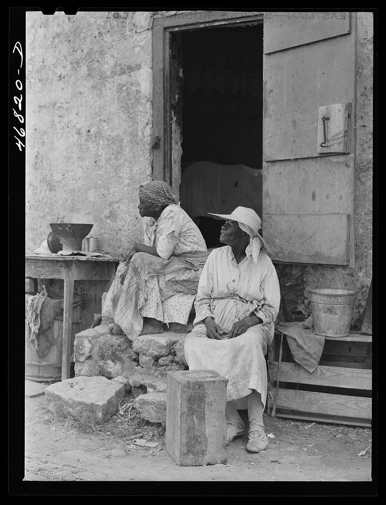 Christiansted, Saint Croix Island, Virgin Islands (vicinity). Old  women who live in one of the slum villages which at one…