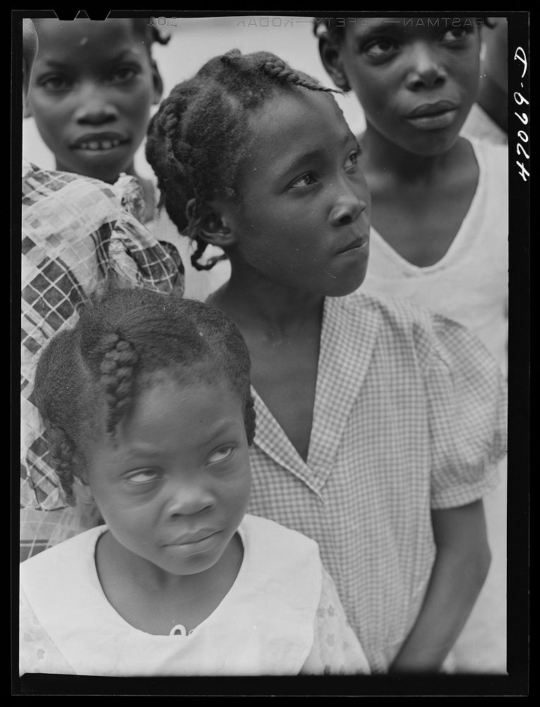 [Untitled photo, possibly related to: Christiansted, Saint Croix Island, Virgin Islands (vicinity). Children at the Peter's…