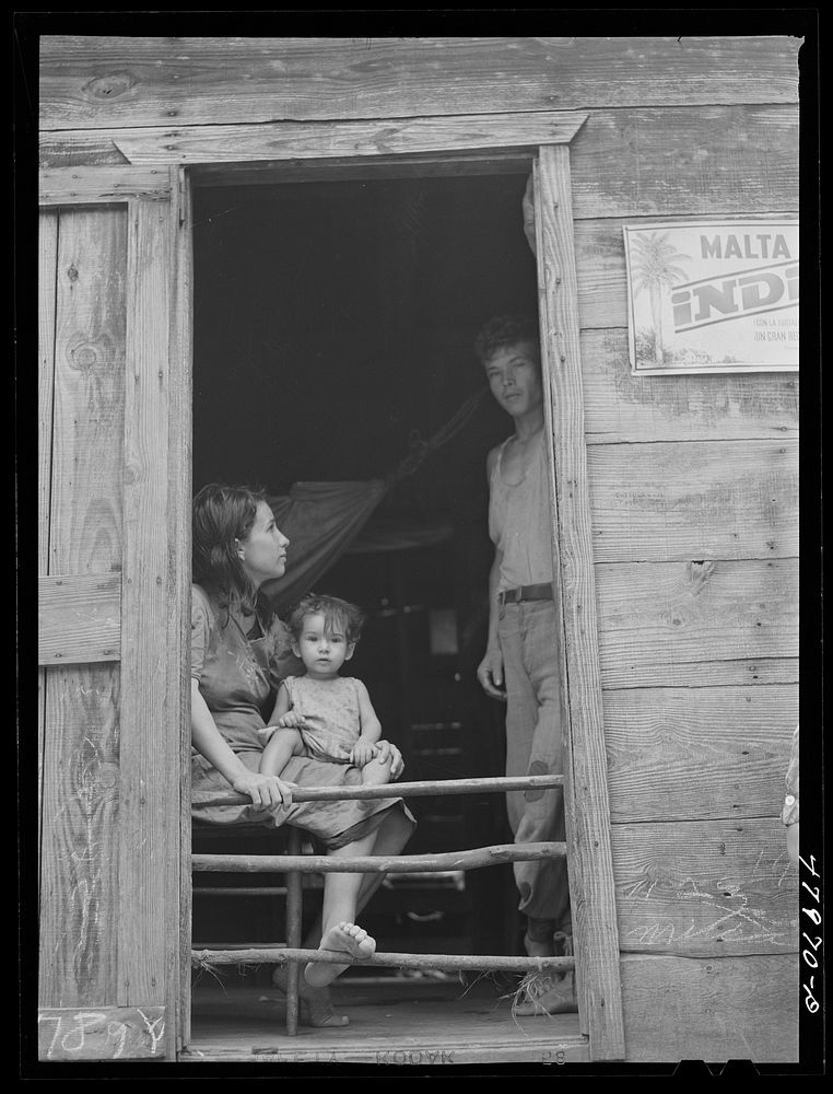 San German, Puerto Rico (vicinity). Farm laborer's family in the hills. Sourced from the Library of Congress.