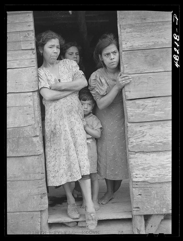 Utuado, Puerto Rico (vicinity). Farm laborer's family. Sourced from the Library of Congress.