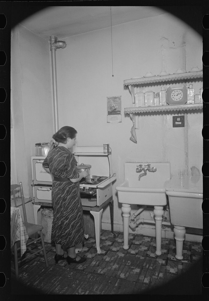 [Untitled photo, possibly related to: Nathan Katz's apartment, East 168th Street, Bronx, New York. Mr. Nathan Katz is an…