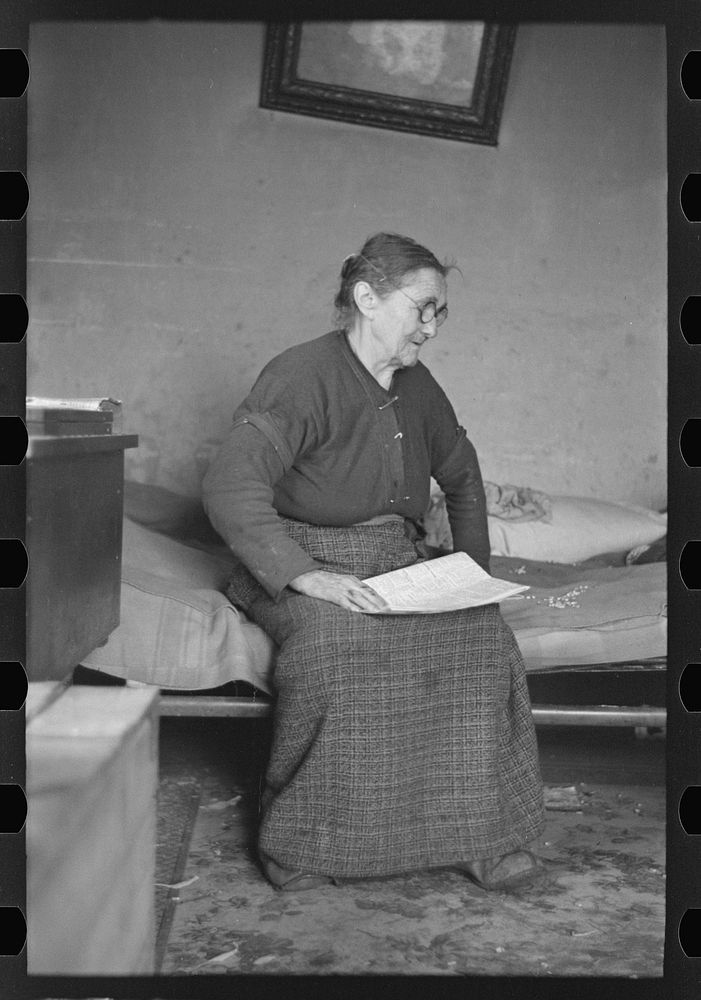 Mrs. William Hubbard, whose husband owns and operates a one-acre farm, Emmet County, Iowa by Russell Lee