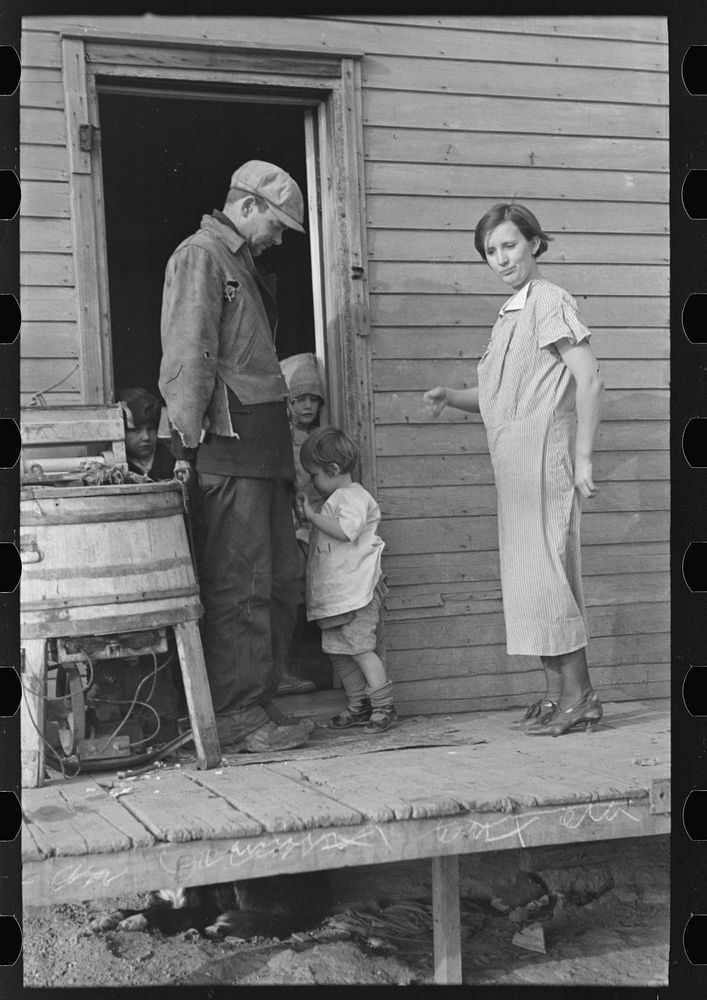 [Untitled photo, possibly related to: Family of Glen Cook, who rents his farm from a loan company. Cook's livestock has been…
