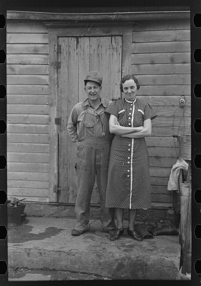 [Untitled photo, possibly related to: Mr. and Mrs. Roy Merriott on rented farm of 160 acres near Estherville, Iowa. Until…