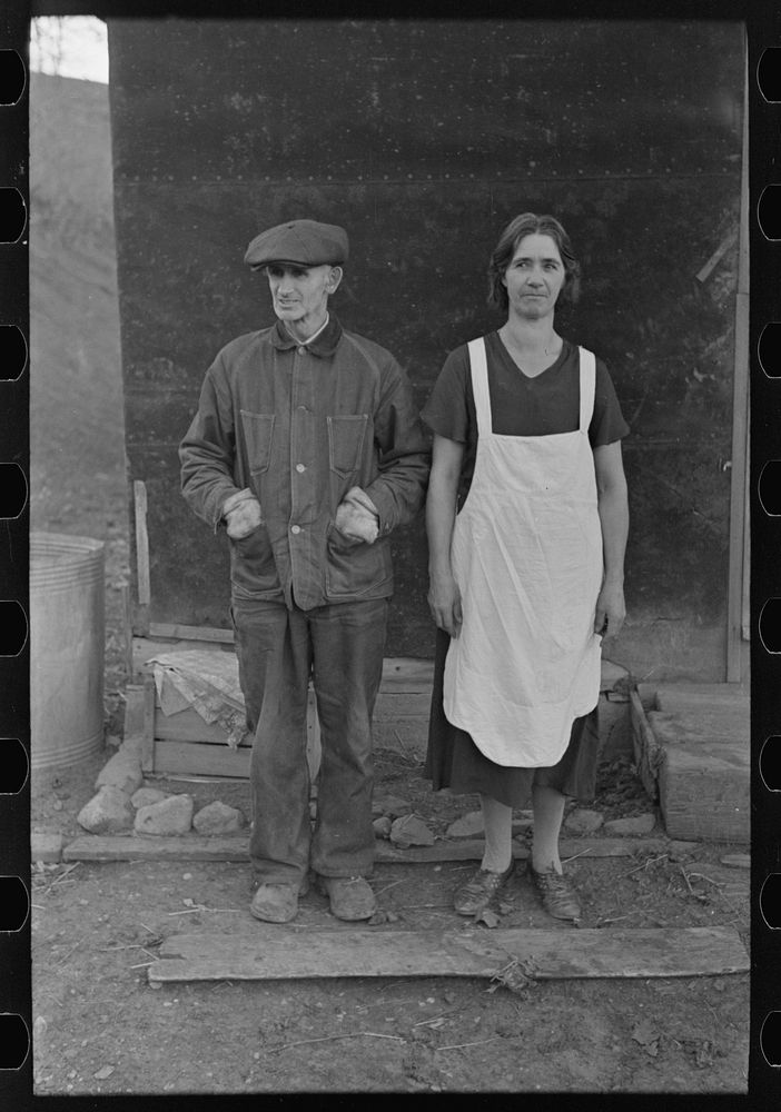Mr. and Mrs. Charles Banta, farmers near Anthon, Iowa. They have groceries to last for only ten days unless they sell some…