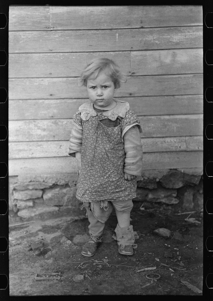 One of Ed Boltinger's children. Her father is a tenant of an insurance company farm near Ringgold, Iowa by Russell Lee