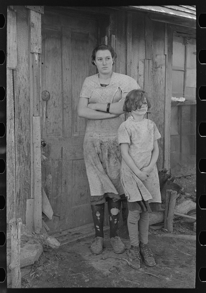 Two children of John Scott, a hired man living near Ringgold, Iowa by Russell Lee