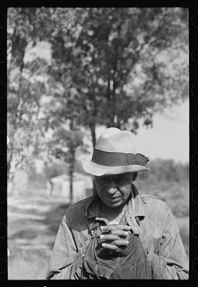 [Untitled photo, possibly related to: Henry Holt,  farmer near Black River Falls, Wisconsin, who is being moved off…
