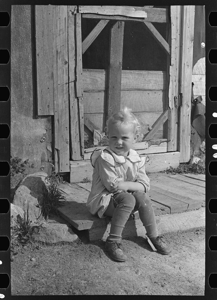 Child of cut-over farmer, near Northome, Minnesota by Russell Lee