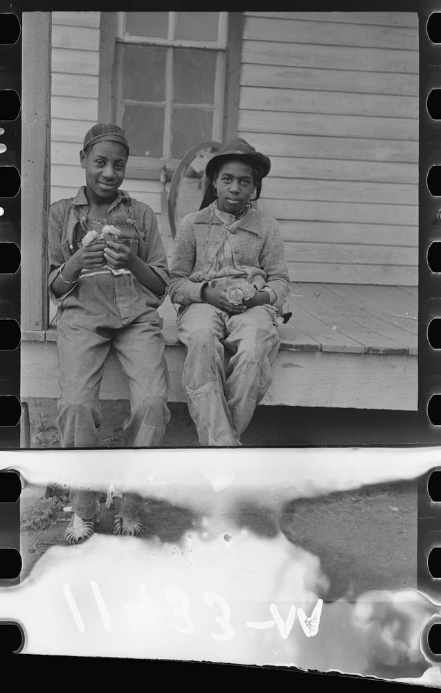 Children of FSA (Farm Security Administration) client, former sharecropper, Southeast Missouri Farms by Russell Lee