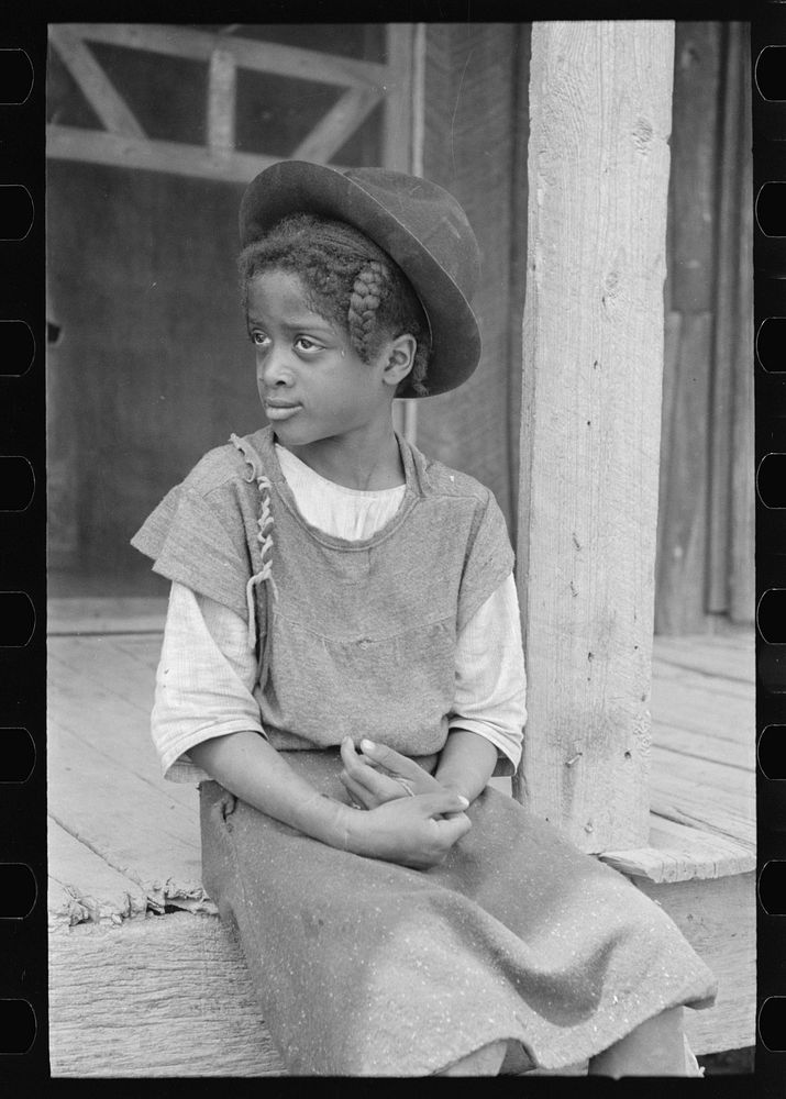 [Untitled photo, possibly related to: Daughter of sharecropper, New Madrid County, Missouri] by Russell Lee
