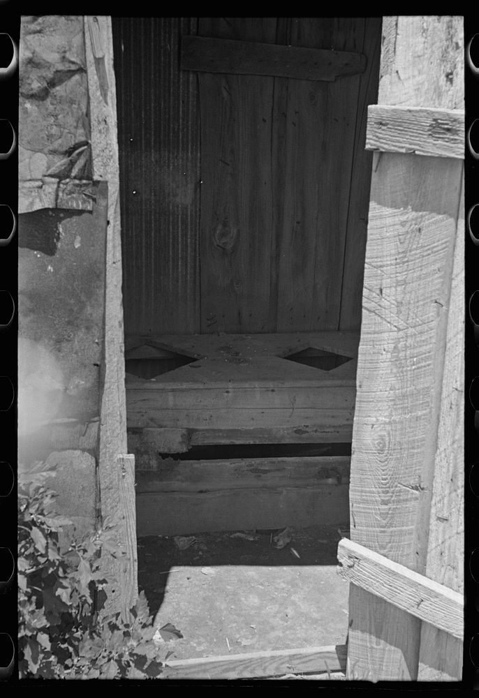 Interior of sharecropper privy, New Madrid County, Missouri by Russell Lee
