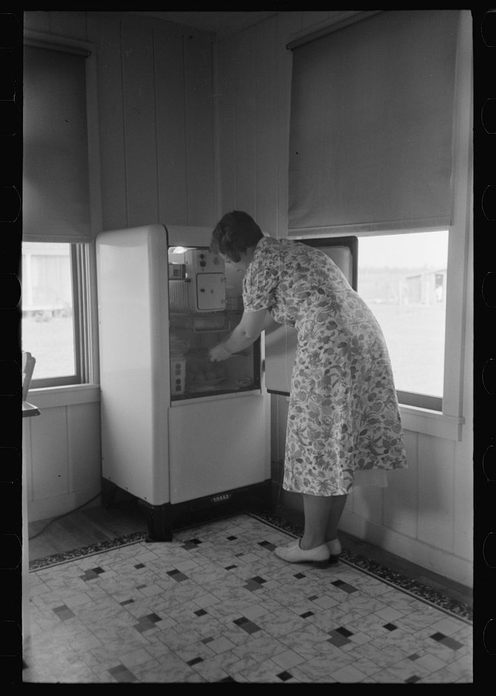 [Untitled photo, possibly related to: Bathroom in farmer's home, Lake Dick Project, Arkansas] by Russell Lee