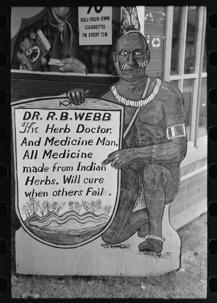 Medicine sign, Pine Bluff, Arkansas by Russell Lee