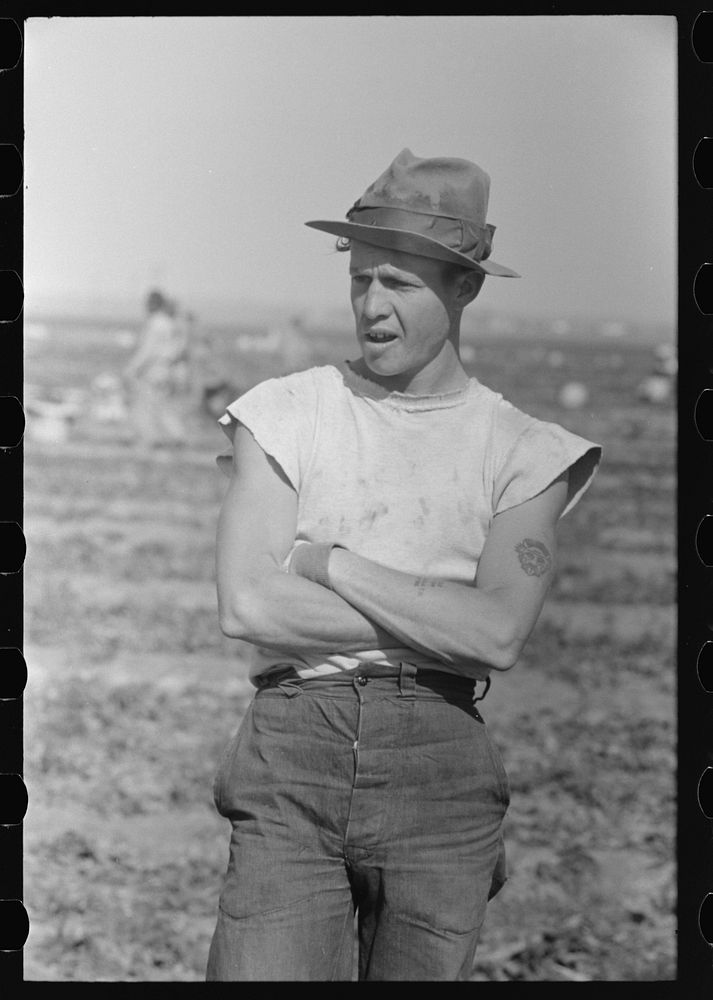 Son of spinach grower, La Pryor, Texas by Russell Lee