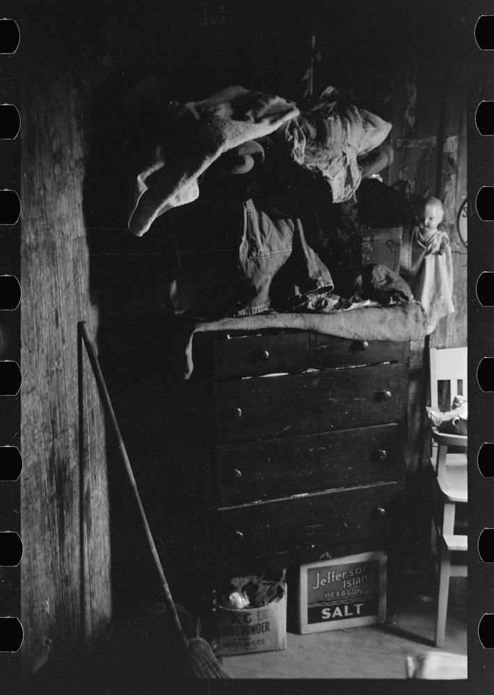 [Untitled photo, possibly related to: Interior of privy in corral, Mexican district, San Antonio, Texas] by Russell Lee