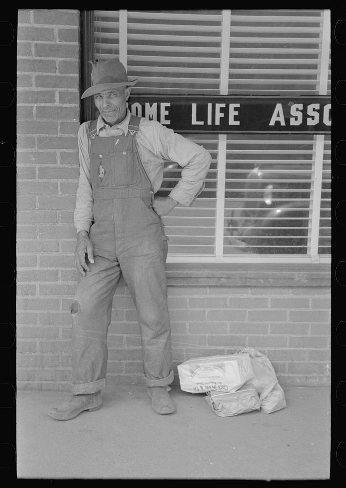  farmer with supplies in town, San Augustine, Texas by Russell Lee