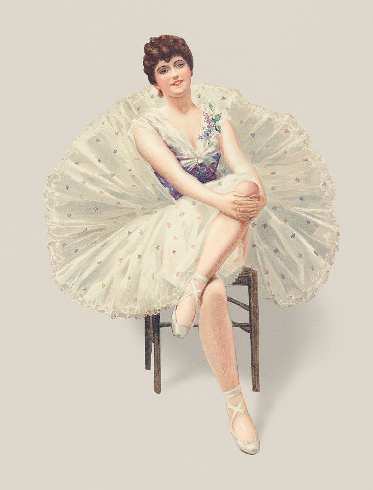 Vintage Illustration of "The belle of the ballet".