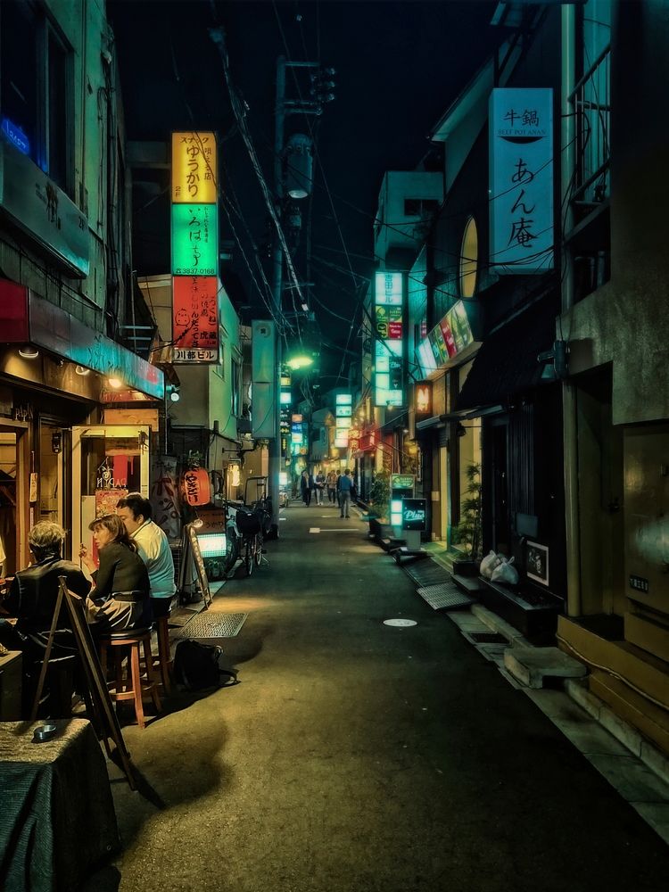 Locals at a Back-Alley Bar, Taito, Tokyo, Japan