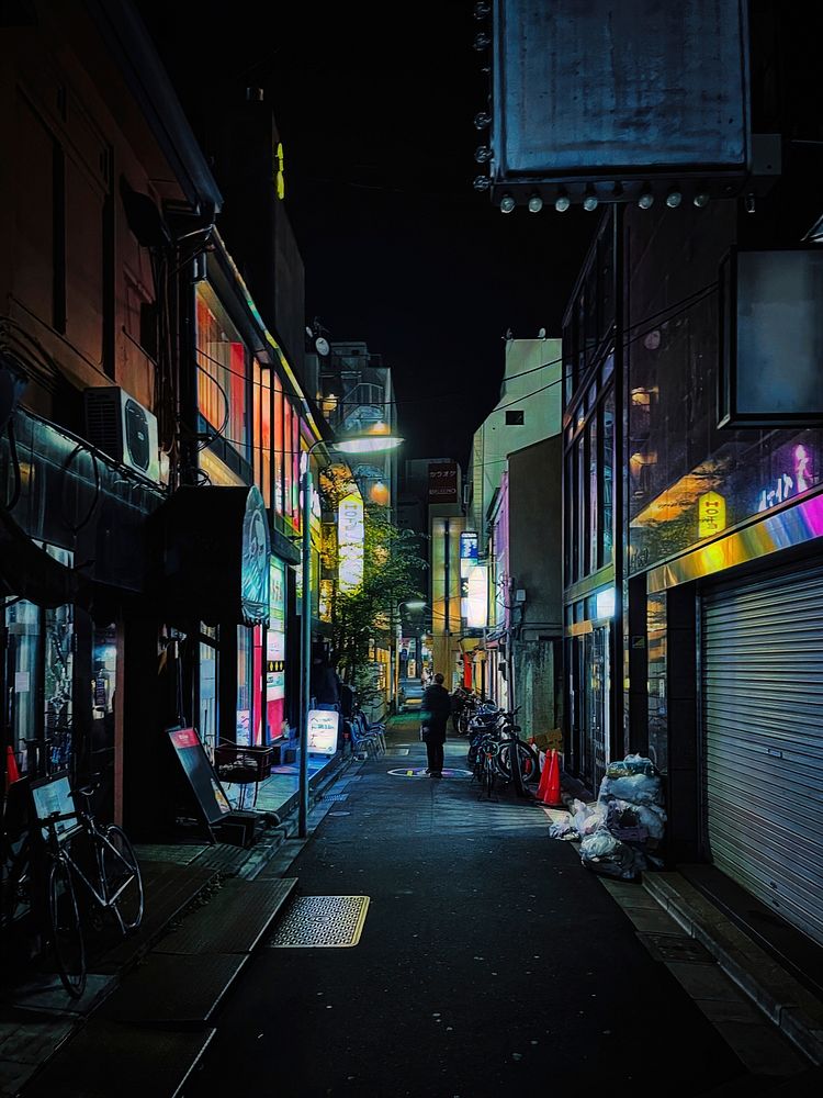 Urban Alley Night, Tokyo, Japan | Free Photo - rawpixel