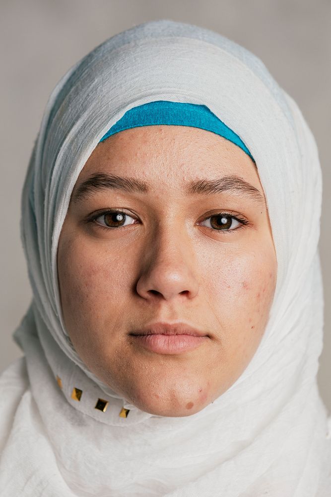 Young cheerful Muslim woman portrait