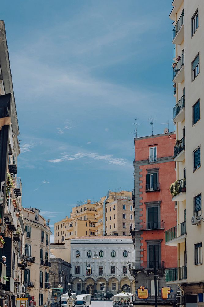 View of Naples city, Italy
