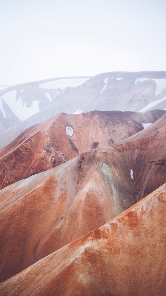 View of Landmannalaugar in the Fjallabak Nature Reserve, the Highlands of Iceland