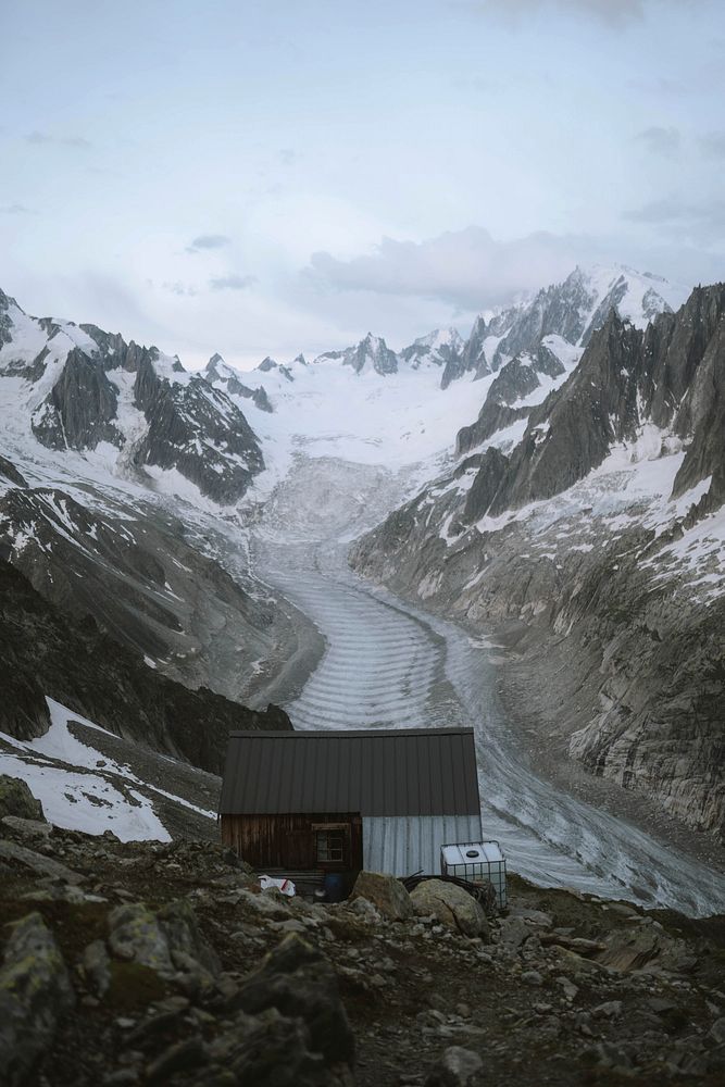 House in solitude on Chamonix Alps in France