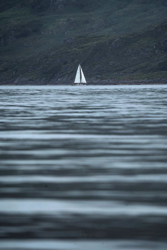 Boat spotted from Mull in Scotland