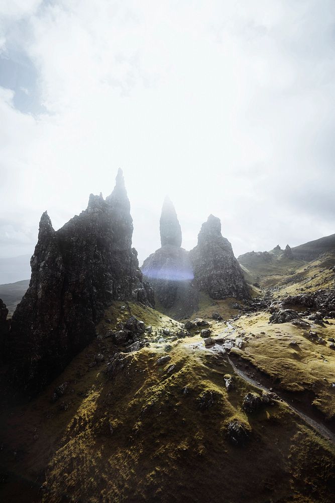 The Storr, the rocky hill in Scotland