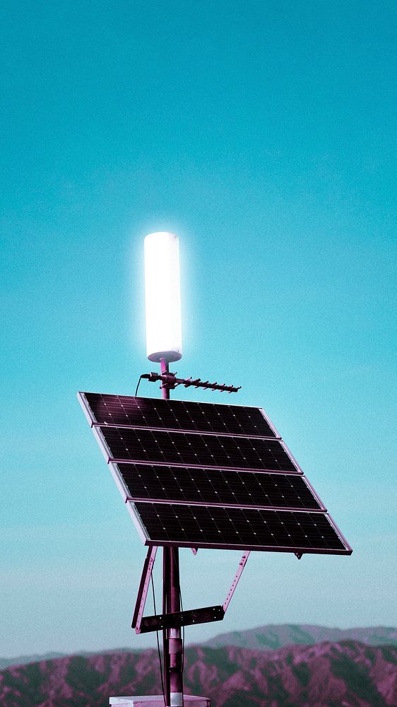 Solar panels in the Californian desert mobile wallpaper