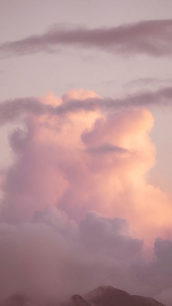 Pink cloudy sky mobile phone wallpaper