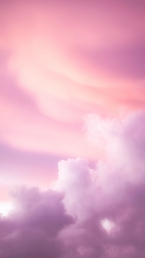 Pink cloudy sky mobile phone wallpaper