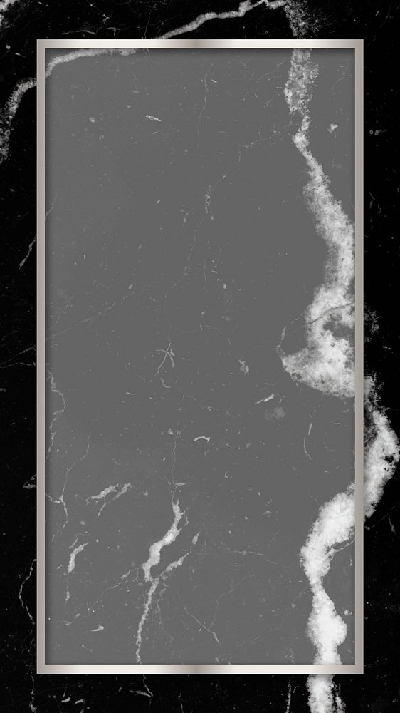Gray rectangle frame on a marble texture mobile background illustration