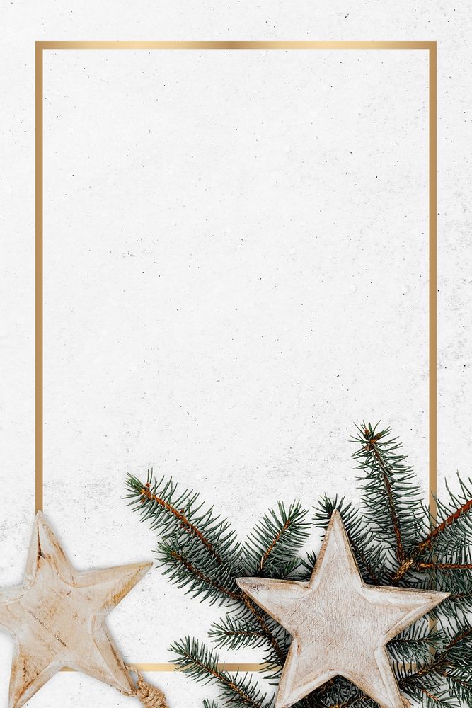 Wooden star ornament decorated pine tree banner mockup