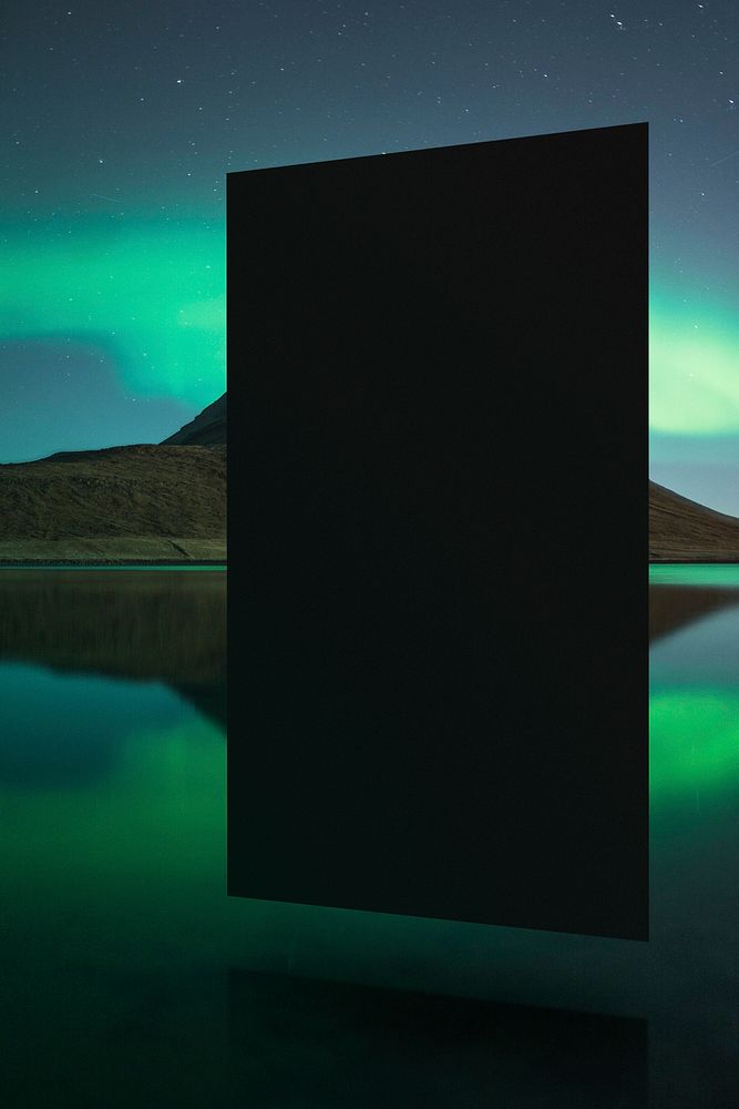 Kirkjufell Northern lights, Iceland mockup frame
