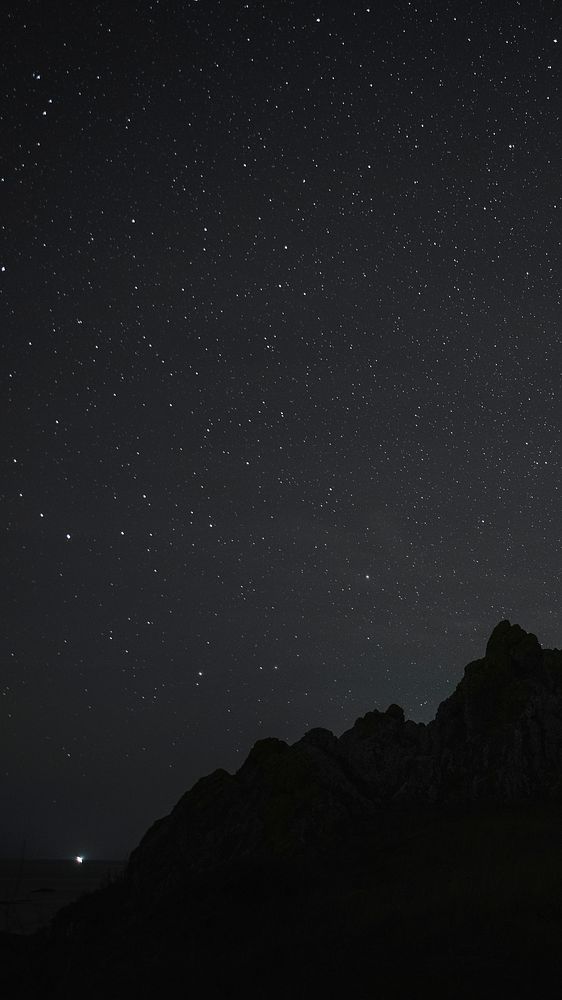 Nature phone wallpaper background, starry nigh over the hills in Jersey