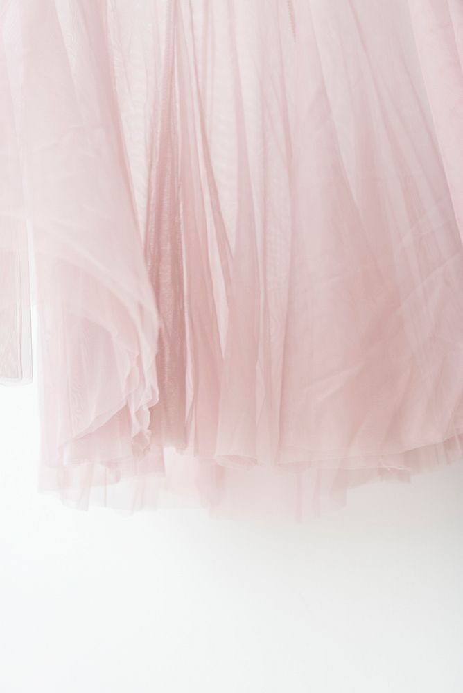Pink chiffon fabric texture on white background