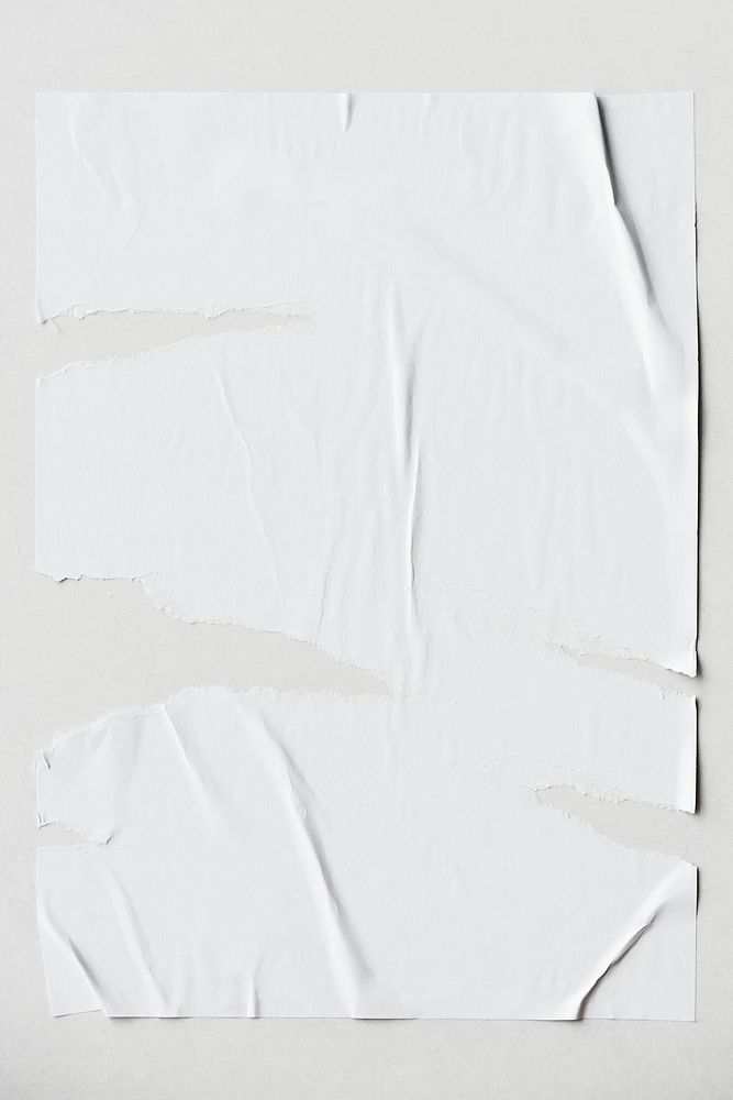 White torn paper texture on the wall
