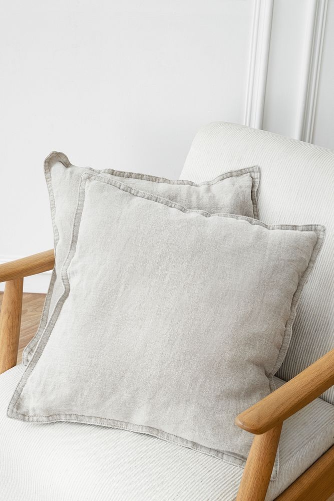 Cushion on a vintage armchair