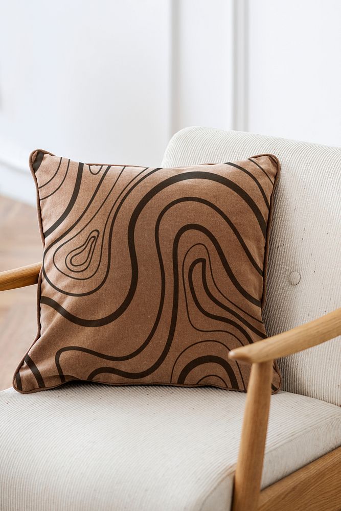 Vintage velvet cushion cover in abstract pattern living concept