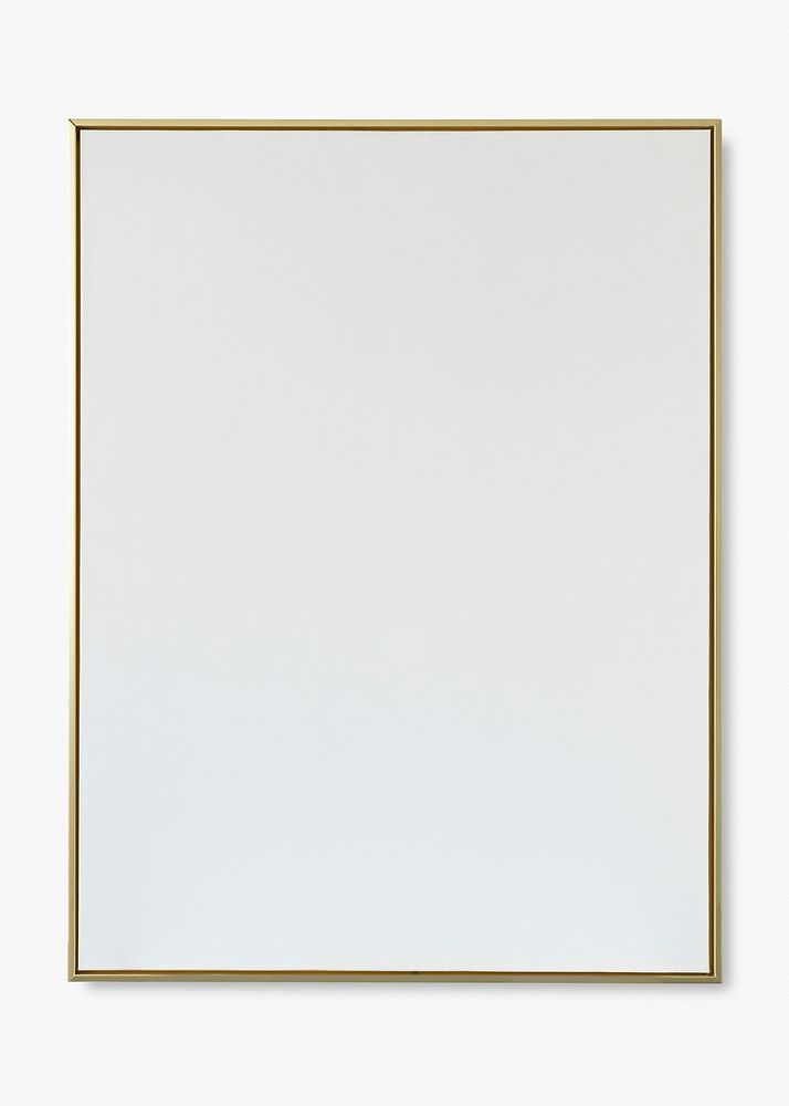 Thin gold frame psd mockup with design space