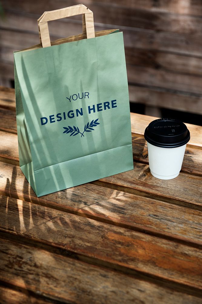 Design space on blank paper bag