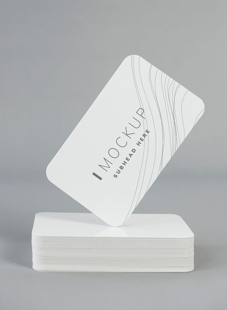 White business card design mockup