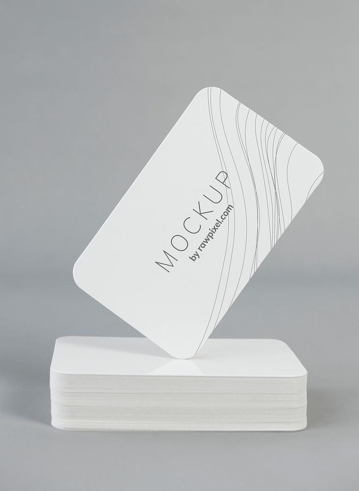 White business card design mockup