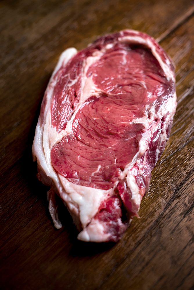 Fresh beef steak food photography recipe idea