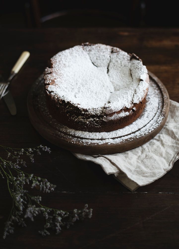 Chocolate fudge cake food photography recipe idea