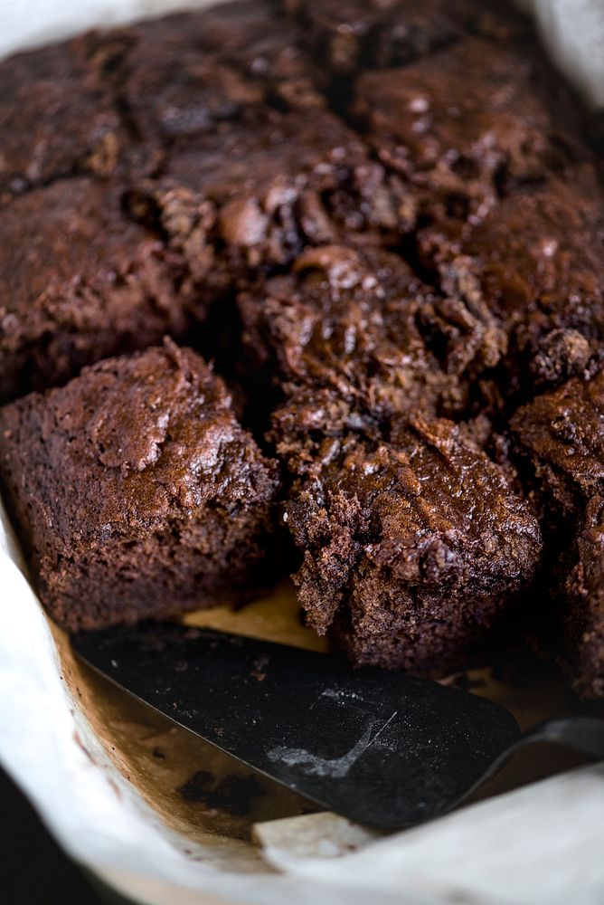 Homemade brownies food photography recipe idea