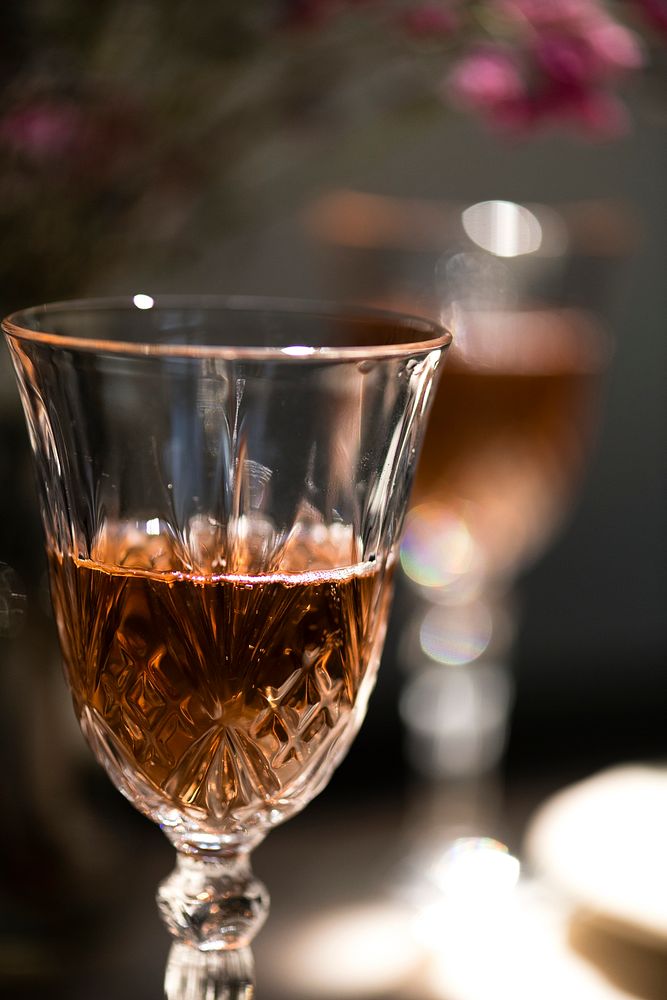 Close up of a fancy glass of champagne